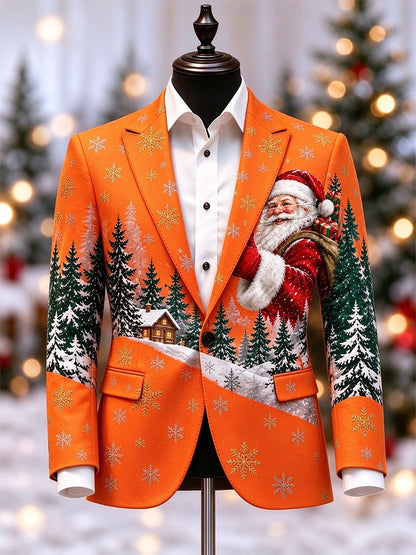 Men's Business Casual Christmas Blazer