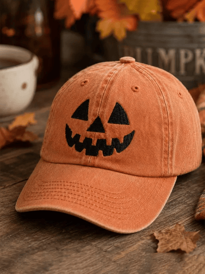 Unisex Halloween Scary Pumpkin Face Printed Hat