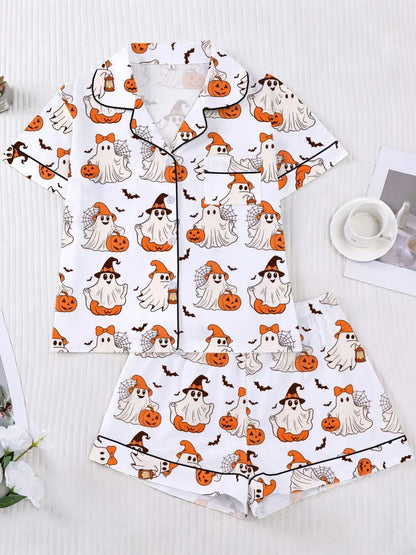 🎃 Women’s Halloween Pajama Set — Silky-Soft, Cute & Spooky-Cozy 👻