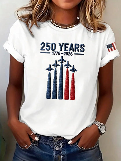 Women's 250th Anniversary Print Crew Neck Top