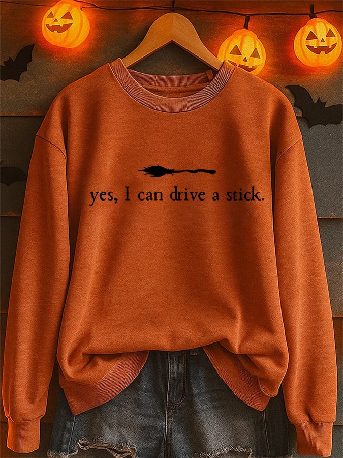 🔥HOT SALE🔥Women's Yes I Can Drive A Stick Printed Sweatshirt