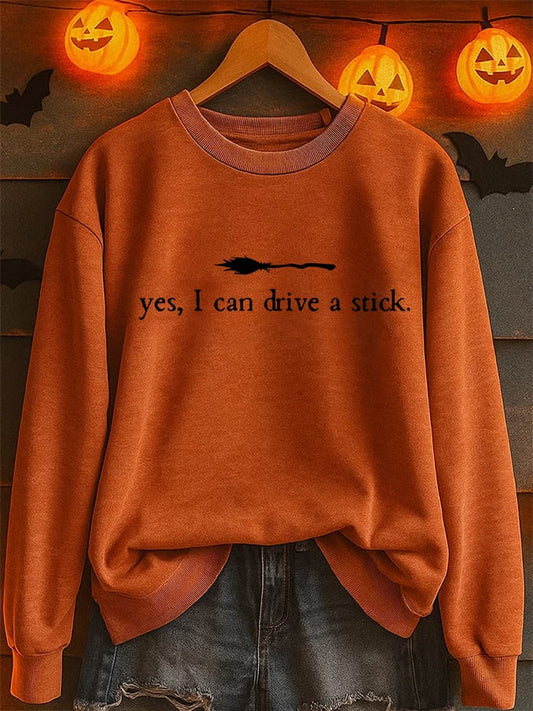 🔥HOT SALE🔥Women's Yes I Can Drive A Stick Printed Sweatshirt