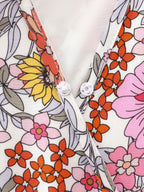 Floral Print Halter Neckline Waist-Tie Maxi Dress
