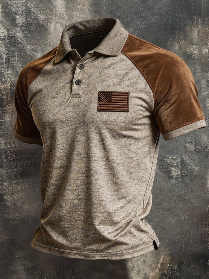 Men's Retro Comfort Denim Polo Shirt