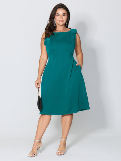 Shoulder Tie Sculpting Bodice Mini Dress