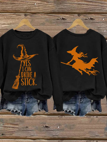 🔥Buy 2 Get 10% Off🔥Women's Yes I Can Drive A Stick Printed Sweatshirt