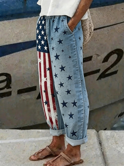 🔥Buy 3 Get 10% Off🔥U.S. 250th Anniversary Linen Trousers