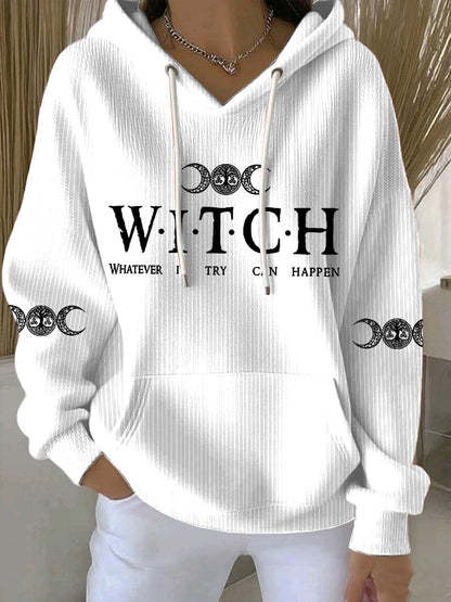 🔥HOT SALE🔥Women's Witch Whatever I Try Can Happen Print Casual Sweatshirt