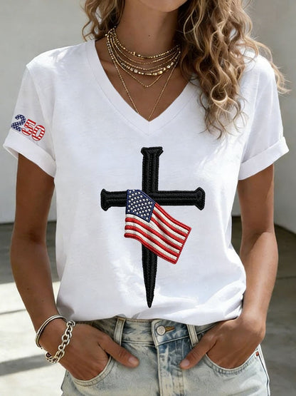 Women's America 250th Anniversary Printed Short-Sleeve T-Shirt