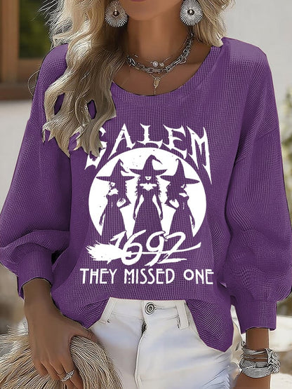 Women's 1692 Salem They Missed One Print Round Neck T-shirt