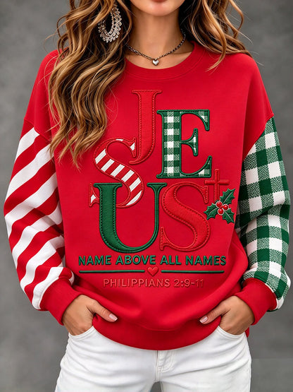 Women's Christmas Jesus Faith Crewneck Sweatshirt