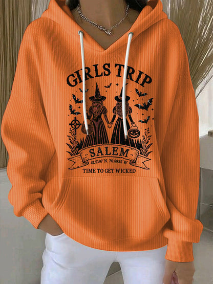 🔥HOT SALE🔥Women's Girls Trip Salem Witch Print Casual Sweatshirt