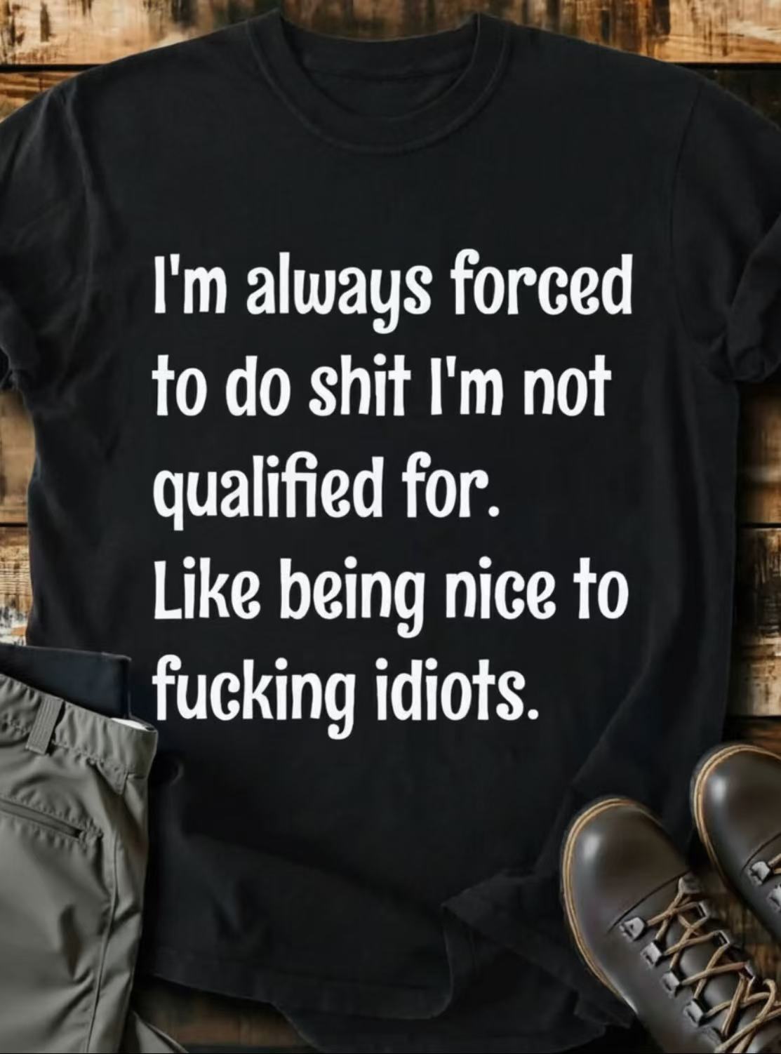 I'm Not Completely Useless Art Print Casual Cotton Short Sleeve T-shirt