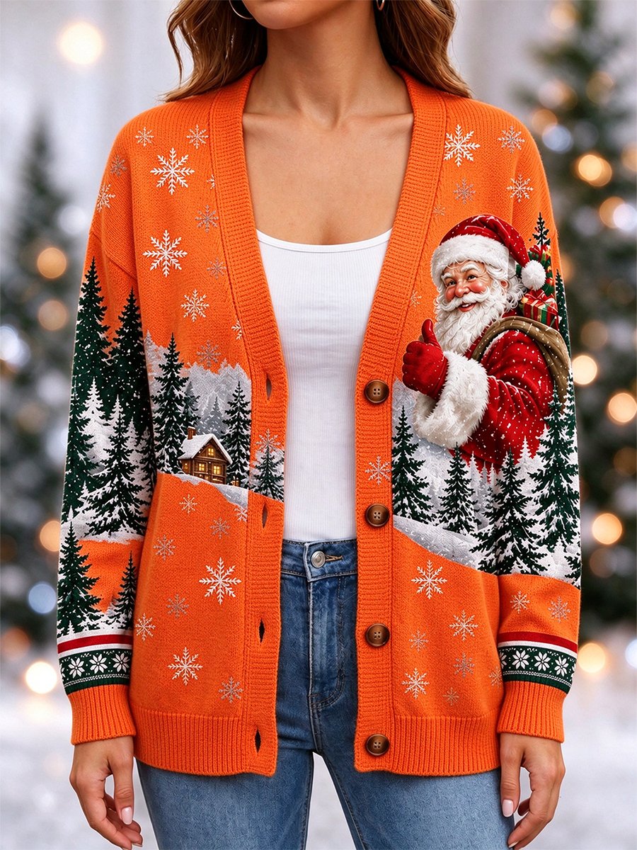 Women's Casual Christmas Cardigan