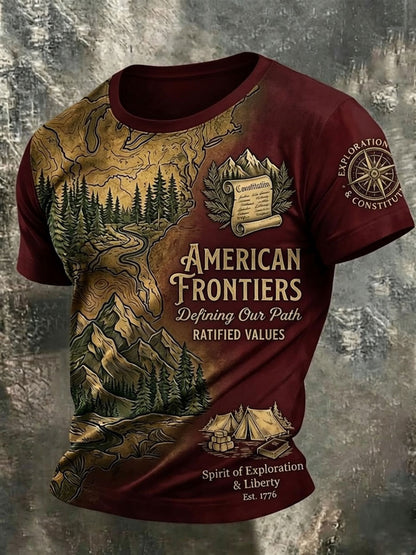 Men'S Retro 250Th Anniversary American Short-Sleeve T-Shirt