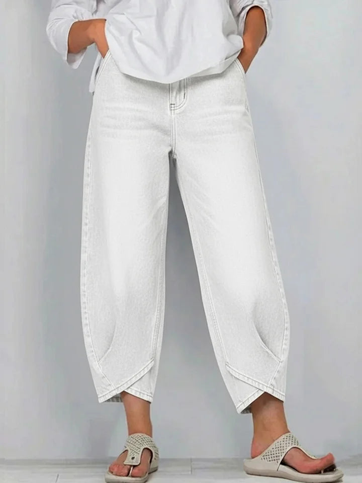 Women's Casual Simple Denim Cotton Pants
