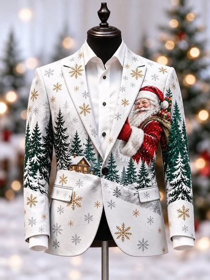 Men's Business Casual Christmas Blazer