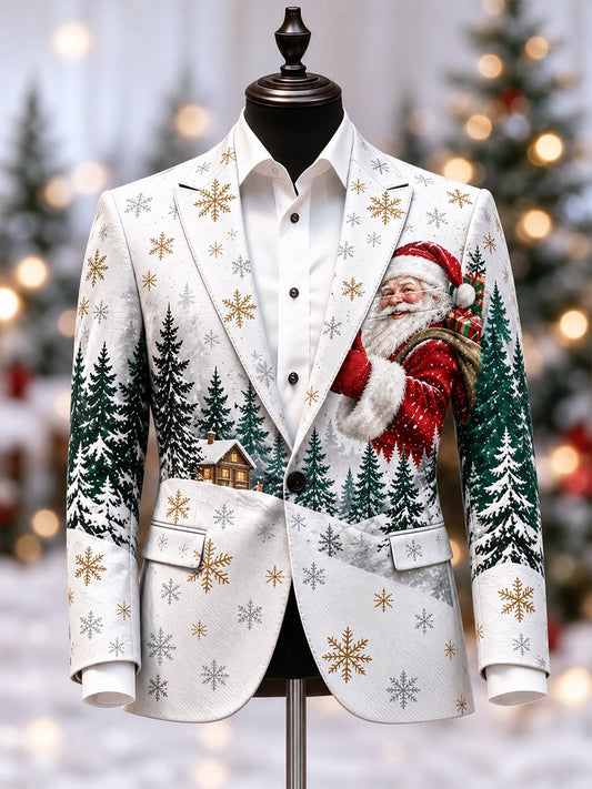 Men's Business Casual Christmas Blazer