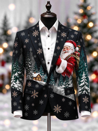 Men's Business Casual Christmas Blazer