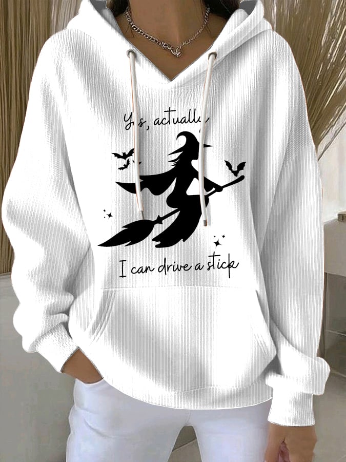 🔥HOT SALE🔥Women's Yes I Can Drive A Stick Print Casual Sweatshirt