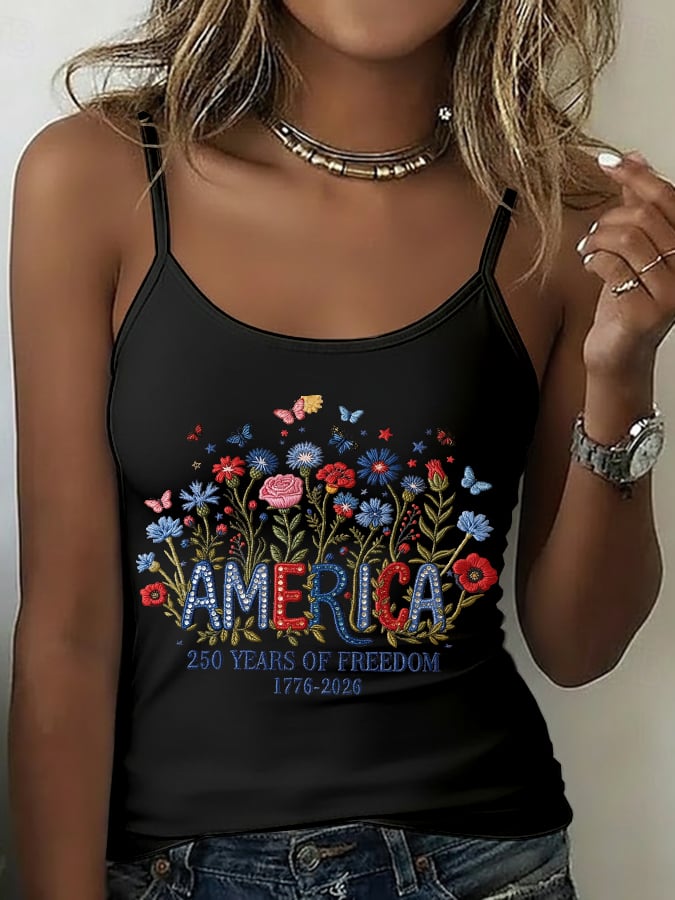 Women's casual retro American 250th Camisole
