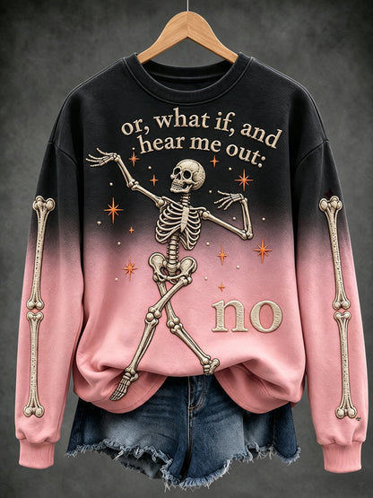Women's Fun Halloween Skull Sweatshirt