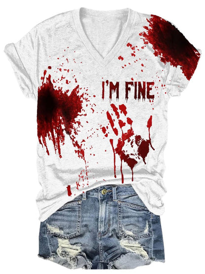 Halloween Ladies Print T-Shirt
