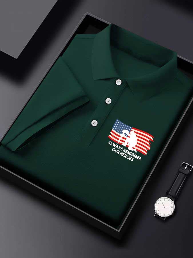 Men's Memorial Day print polo shirt