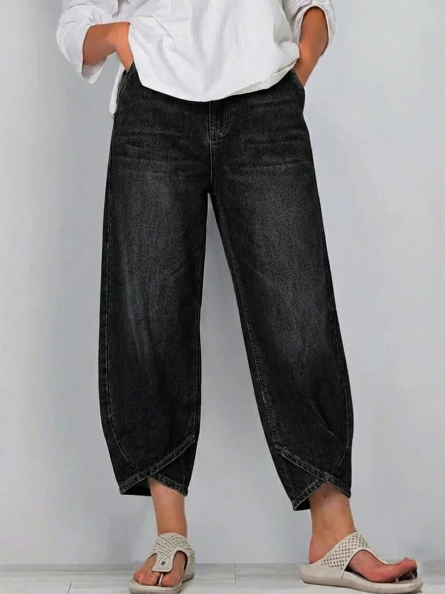 New Arrivals Women's Casual Simple Denim Cotton Pants