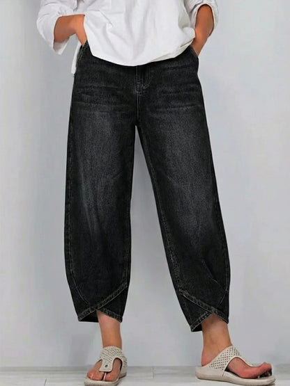 New Arrivals Women's Casual Simple Denim Cotton Pants