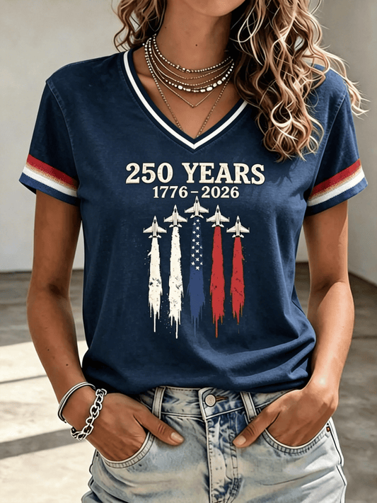 Women's 250 Years of America 1776-2026 Independence Day Commemorative Tee
