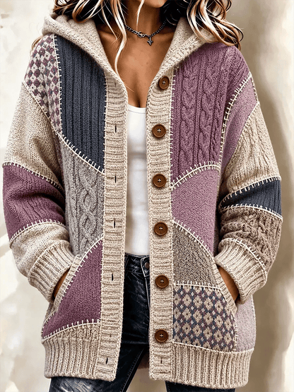 Women'S Casual Printed Panel Jacket