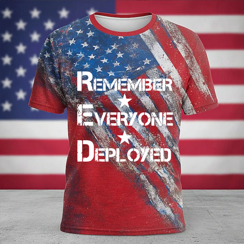 Men's Red Friday Print Casual T-Shirt