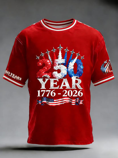 Men's 250th Anniversary of the United States Print Short Sleeve T-shirt