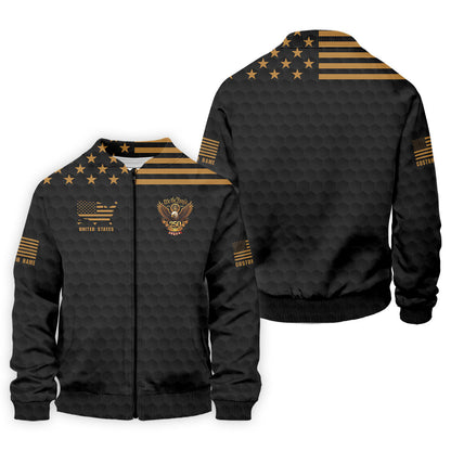 We The People 250 Years Golf Ball Pattern Black Golf Shirt, 4th Of July Patriotic Golf Shirts For Men