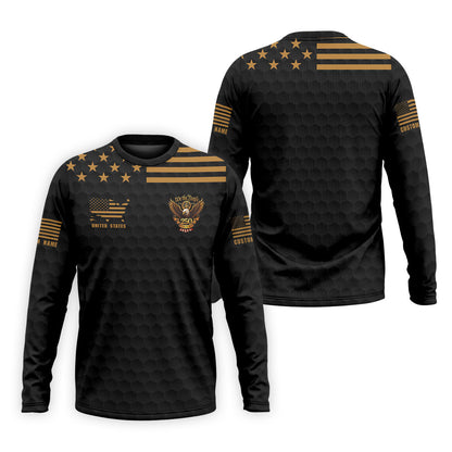 We The People 250 Years Golf Ball Pattern Black Golf Shirt, 4th Of July Patriotic Golf Shirts For Men
