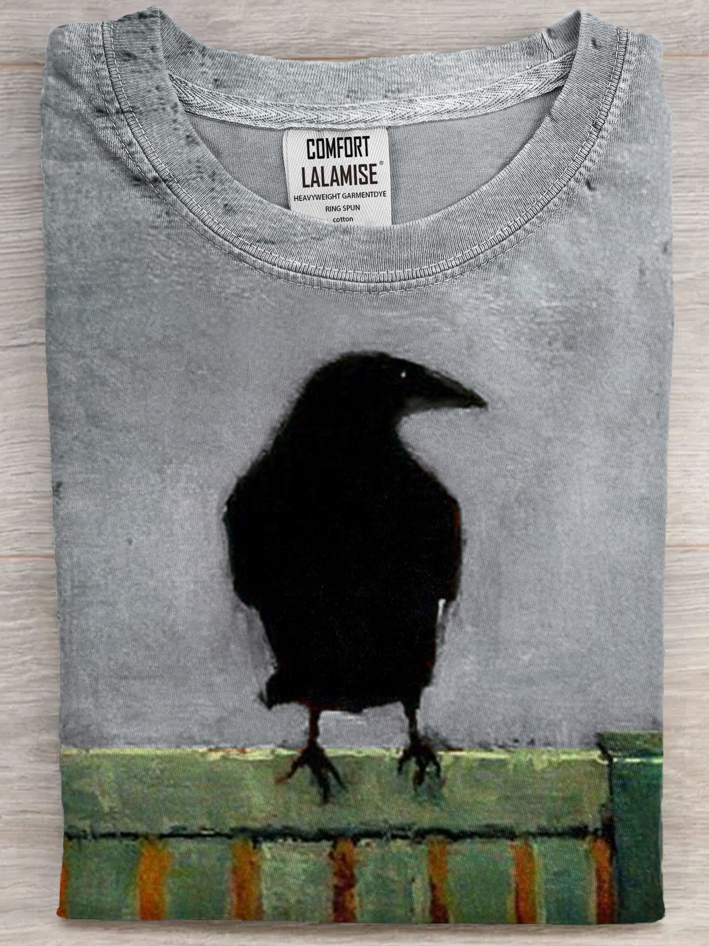 Raven Art Print Casual Short Sleeve T-shirt