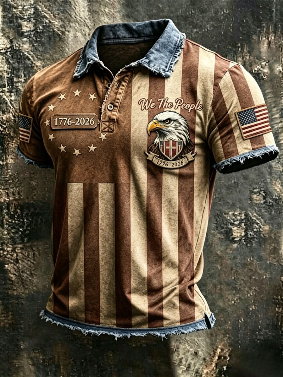 Men'S 250Th Anniversary Faith Printed Casual Polo Shirt