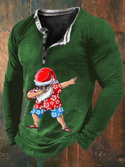 Men's July Santa Print Top