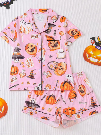 🎃 Women’s Halloween Pajama Set — Silky-Soft, Cute & Spooky-Cozy 👻