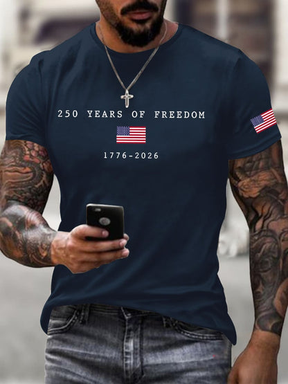 Men's  America Flag Print T-Shirt