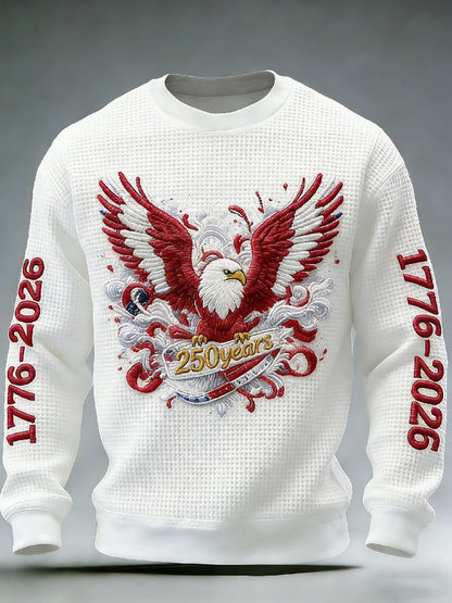 Men'S Casual T-Shirt With American 250th Anniversary Print