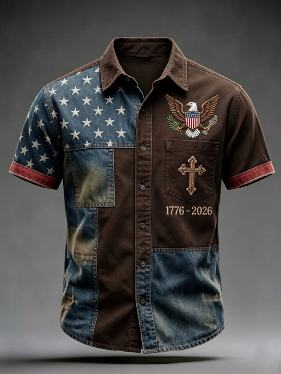 Men'S 250Th Anniversary National Print  Shirt