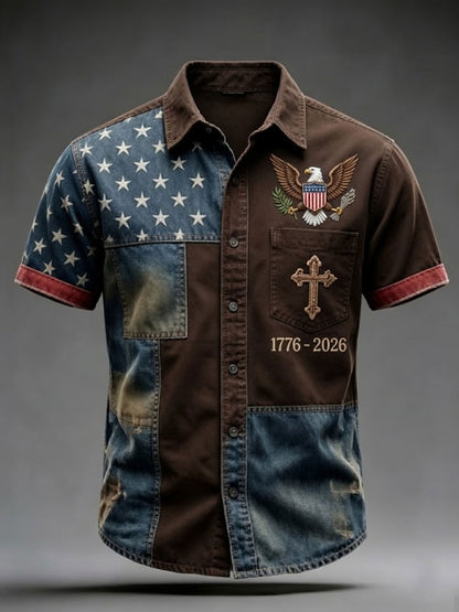 Men'S 250Th Anniversary National Print  Shirt