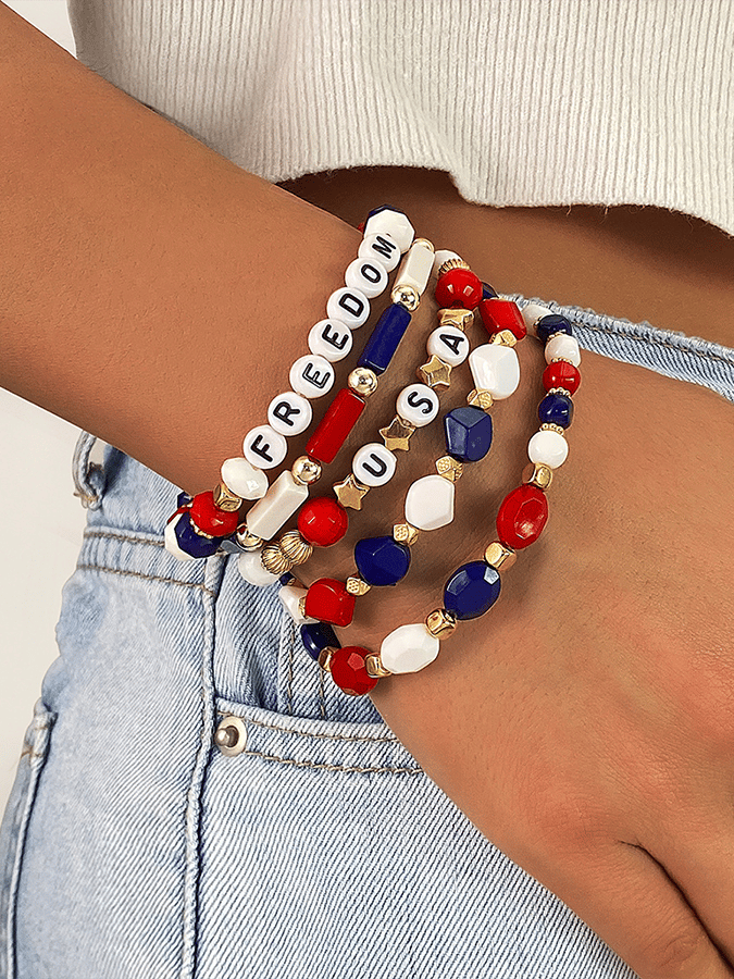 American Flag Patriotic Commemorative Bracelet