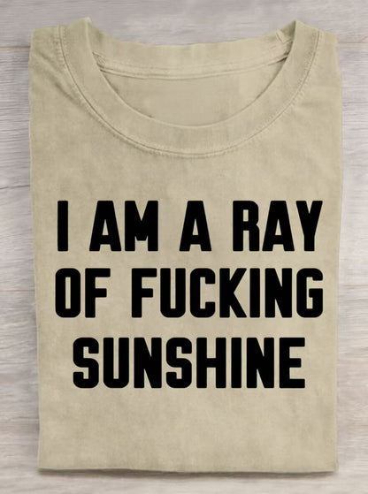 Funny Quote Art Print Casual Short Sleeve T-shirt