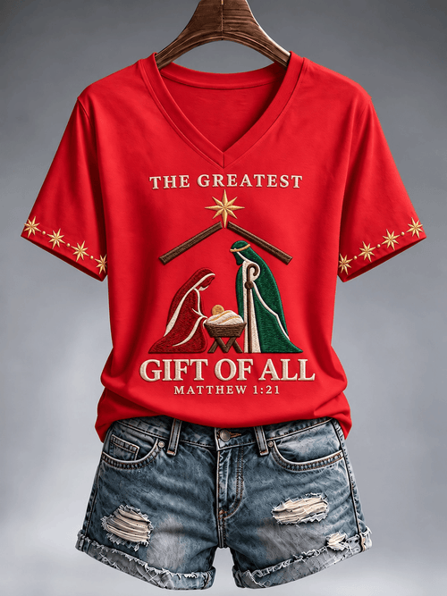Women's Christmas Faith Print T-Shirt