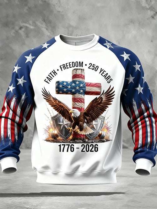 Men's 250th Anniversary of the United States Faith Print Hoodie
