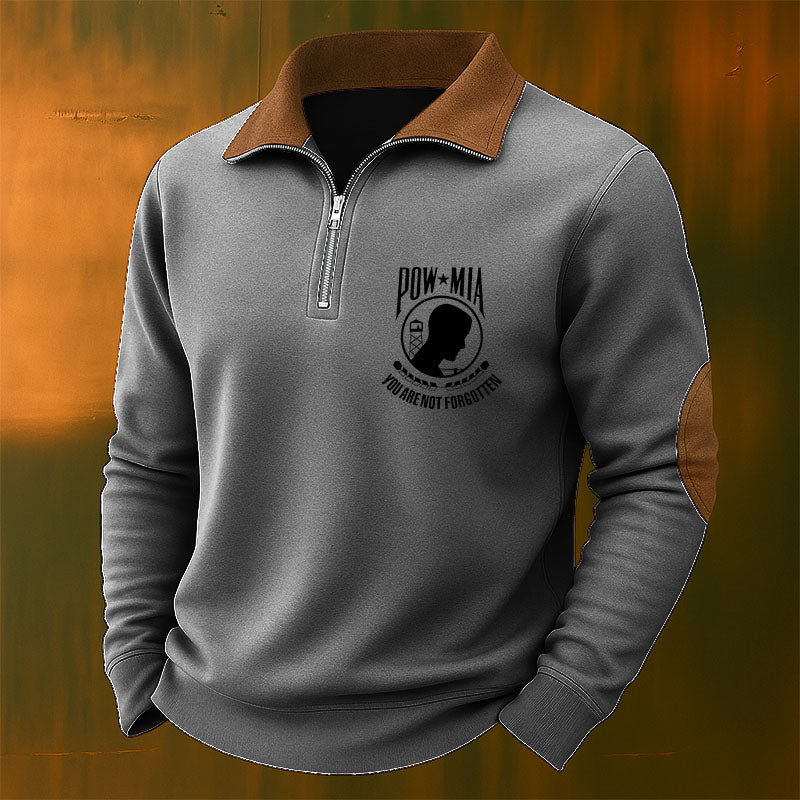 Memorial to American Prisoners of War and Missing Soldiers Casual Zipper Sweatshirt