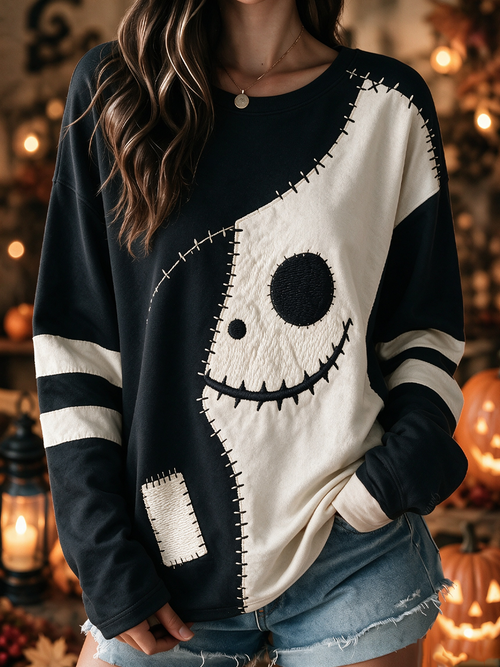 Women'S Halloween Fun Print Casual Tee